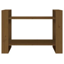 Berkfield Home Book Cabinet/Room Divider Honey Brown 80x35x56.5 cm Solid Wood - thumbnail 5