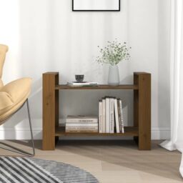 Berkfield Home Book Cabinet/Room Divider Honey Brown 80x35x56.5 cm Solid Wood - thumbnail 3
