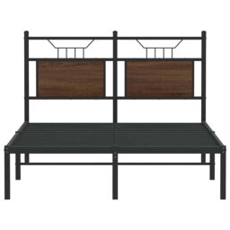 Berkfield Home Bed Frame without Mattress Brown Oak 120x190 cm Small Double Engineered Wood - thumbnail 6