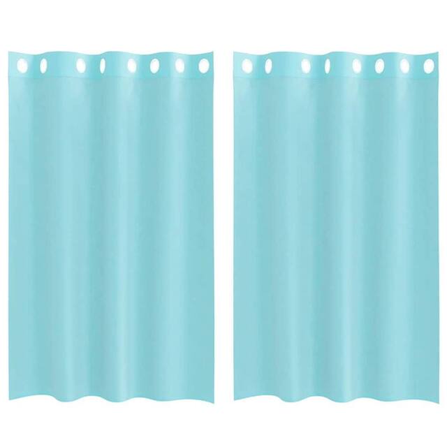 Berkfield Home Voile Curtains with Grommets 2 pcs Turquoise - image 1
