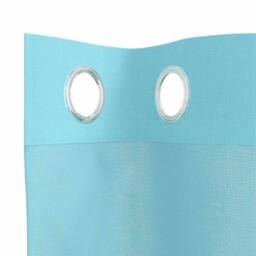 Berkfield Home Voile Curtains with Grommets 2 pcs Turquoise - thumbnail 5