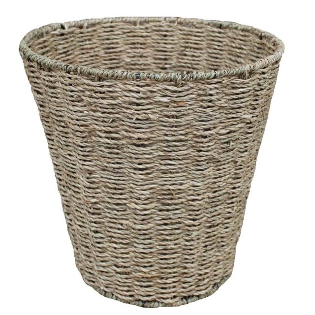 Red Hamper Seagrass Seagrass Round Waste Paper Basket in Brown - image 1