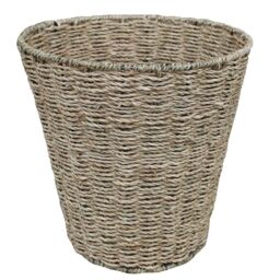 Red Hamper Seagrass Seagrass Round Waste Paper Basket in Brown - thumbnail 1