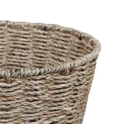Red Hamper Seagrass Seagrass Round Waste Paper Basket in Brown - thumbnail 2