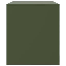 Berkfield Home TV Cabinets 2 pcs Olive Green 67x39x44 cm Steel - Size: 67 x 39 x 44 cm - thumbnail 8