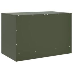 Berkfield Home TV Cabinets 2 pcs Olive Green 67x39x44 cm Steel - Size: 67 x 39 x 44 cm - thumbnail 9