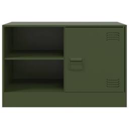 Berkfield Home TV Cabinets 2 pcs Olive Green 67x39x44 cm Steel - Size: 67 x 39 x 44 cm - thumbnail 5
