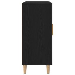 Berkfield Home Black Oak Sideboard 90x34x80 cm Made from Engineered Wood - Size: 90 x 34 x 80 cm - thumbnail 8