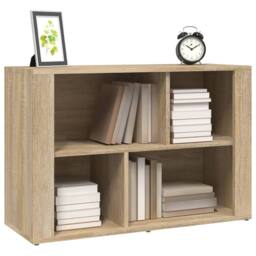 Berkfield Home Sideboard Sonoma Oak 80x30x54 cm Engineered Wood in Light Oak - Size: 80 x 30 x 54 cm - thumbnail 4