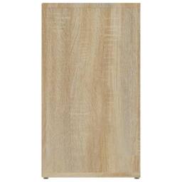 Berkfield Home Sideboard Sonoma Oak 80x30x54 cm Engineered Wood in Light Oak - Size: 80 x 30 x 54 cm - thumbnail 6