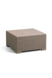 Mint Outdoor Keter California Taupe Rattan Coffee Table 68 x 68cm in Beige - Size: 68 x 68 cm - thumbnail 2