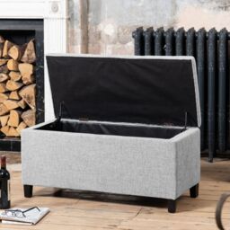 Artemis Home Henbury Storage Ottoman in Light Grey - thumbnail 2