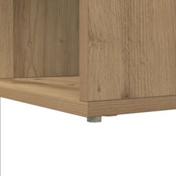 Berkfield Home Corner Desk with Shelf with Storage Artisan oak 101.5 x 149.5 x 149.5 cm in Brown - thumbnail 7