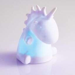 mysmartbuy Colour Changing Unicorn Night Light - Battery Powered Portable Kids Bedroom LED Novelty Mood Lighting - H12cm x W11.5 x D11cm