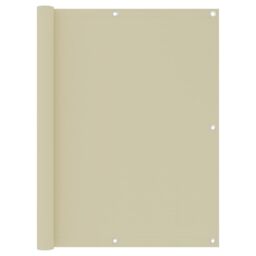 Berkfield Home Balcony Screen Cream 120x500 cm Oxford Fabric in Beige - thumbnail 1