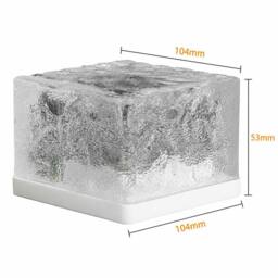 GWSOLAR 4 Pack Solar Lights Glass Brick Lights Auto On/Off IP65 Warm White Garden Solar Lights - thumbnail 6