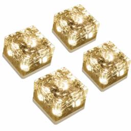 GWSOLAR 4 Pack Solar Lights Glass Brick Lights Auto On/Off IP65 Warm White Garden Solar Lights - thumbnail 3
