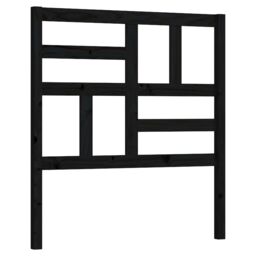 Berkfield Home Bed Headboard Black 96x4x104 cm Solid Wood Pine - Size: 96 x 4 x 104 cm - thumbnail 2
