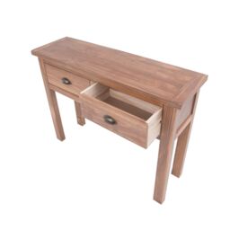 Cabinet Bits Padua Lacquered 2 Drawer Console Table Brass Cup Handle in Light Brown - thumbnail 4