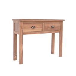 Cabinet Bits Padua Lacquered 2 Drawer Console Table Brass Cup Handle in Light Brown - thumbnail 2