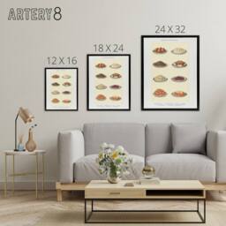 "Artery8 Vegetable Side Dishes Kitchen Decor Mrs Beeton Framed Canvas Wall Art in White - Size: W12"" x H16""" - thumbnail 4