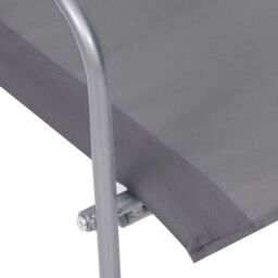 Berkfield Home 4 Piece Garden Lounge Set Fabric & Steel Grey - thumbnail 6