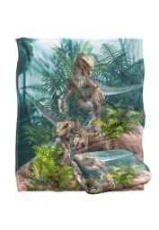 JQ Licensing Royce Mcclure Bad Boy Raptor Dinosaurs Silky Touch Super Soft Throw Blanket 152 X 127 cm in White - thumbnail 2