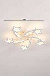 Living and Home Stars Light-adjusted LED 5 Lights Ceiling Light in White - thumbnail 3