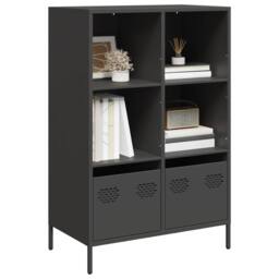 Berkfield Home Highboard¬†Black 68x39x103.5 cm Steel in Black - thumbnail 2