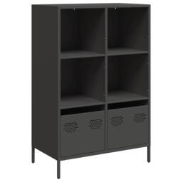 Berkfield Home Highboard¬†Black 68x39x103.5 cm Steel in Black - thumbnail 1