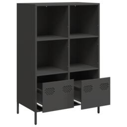 Berkfield Home Highboard¬†Black 68x39x103.5 cm Steel in Black - thumbnail 4