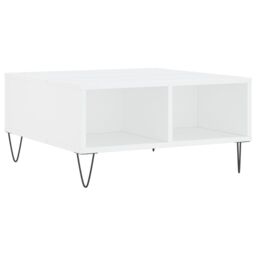 Berkfield Home Coffee Table White 60x60x30 cm Engineered Wood - Size: 60 x 60 x 30 cm - thumbnail 6