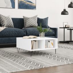 Berkfield Home Coffee Table White 60x60x30 cm Engineered Wood - Size: 60 x 60 x 30 cm