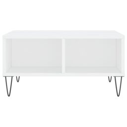 Berkfield Home Coffee Table White 60x60x30 cm Engineered Wood - Size: 60 x 60 x 30 cm - thumbnail 4