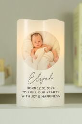 Personalised Memento Company Personalised Photo Upload LED Candle in Off-White - thumbnail 4