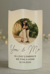 Personalised Memento Company Personalised Photo Upload LED Candle in Off-White - thumbnail 3