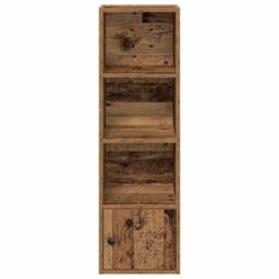 Berkfield Home Durable Bookcase Old Wood 31x24x102 cm Engineered Wood in Brown - Size: 31 x 24 x 102 cm - thumbnail 5