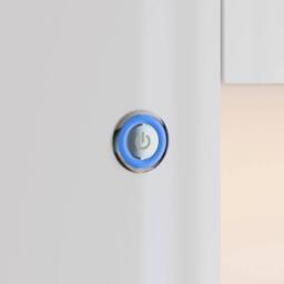 FORGEVIO Wall-Mounted Bathroom Cabinet White with LED Lights Storage Door - thumbnail 3