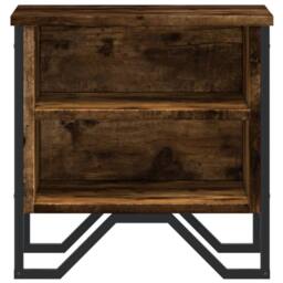 Berkfield Home Bedside Cabinet Smoked Oak 2 pcs 40x30x40 cm Engineered Wood in Brown - Size: 40 x 30 x 40 cm - thumbnail 5