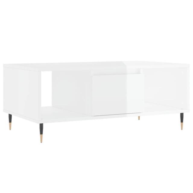 Berkfield Home Coffee Table High Gloss White 90x50x36.5 cm Engineered Wood - image 1