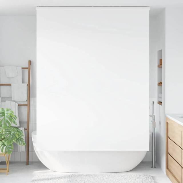 Berkfield Home Shower Roller Blind with Cassette 150x240 cm Fabric Width 146 cm in White - image 1