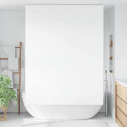 Berkfield Home Shower Roller Blind with Cassette 150x240 cm Fabric Width 146 cm in White - thumbnail 1