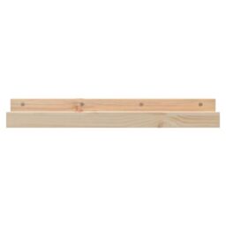Berkfield Home Wall Shelves 2 pcs 80x12x9 cm Solid Wood Pine in Brown - Size: 80 x 12 x 9 cm - thumbnail 4