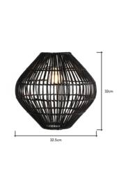 BHS Lighting Bamboo Bobbin Easy Fit Light Shade, Black - thumbnail 5