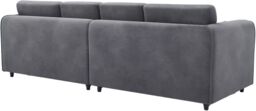 Furniture 786 Sleek 4 Seater Full Back Plush Velvet Sofa in Grey - thumbnail 2