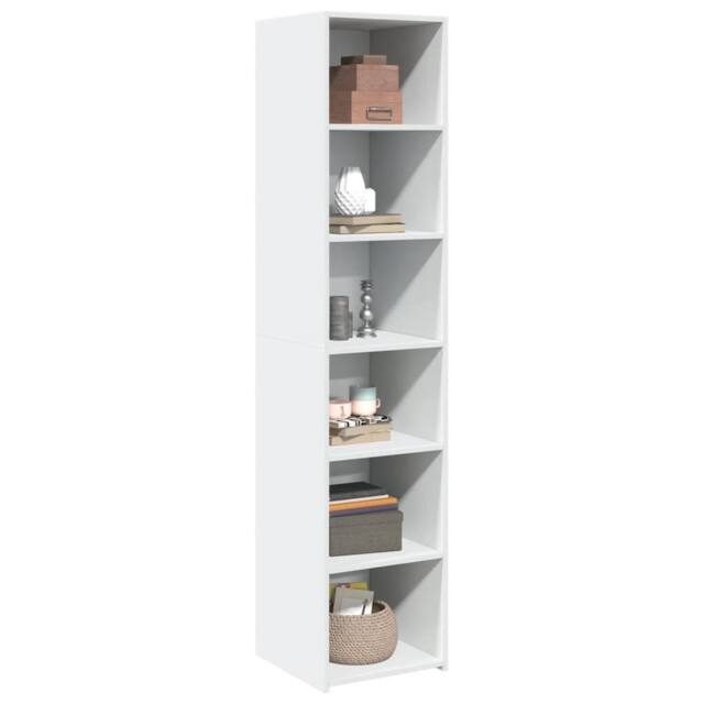 Berkfield Home Highboard White 40x41x185 cm Engineered Wood - Size: 40 x 41 x 185 cm - image 1