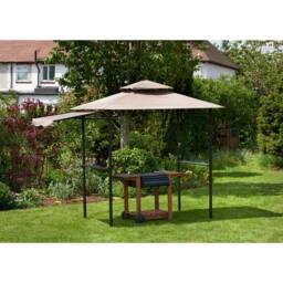 Glendale Leisure 2.45m BBQ Shelter Gazebo - L150 x W2.45 x H2.47 cm in Brown - thumbnail 1