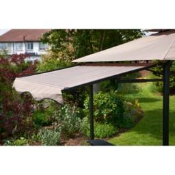 Glendale Leisure 2.45m BBQ Shelter Gazebo - L150 x W2.45 x H2.47 cm in Brown - thumbnail 2