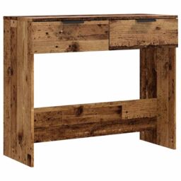 Berkfield Home Console Table Old Wood 90x36x75 cm Engineered Wood in Brown - Size: 90 x 36 x 75 cm - thumbnail 2