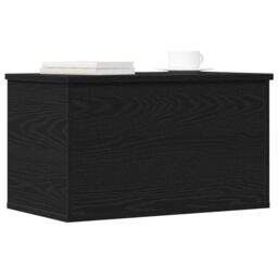 Berkfield Home Storage Box with Lid Black Oak 60x35x35 cm Engineered Wood - Size: 60 x 35 x 35 cm - thumbnail 3